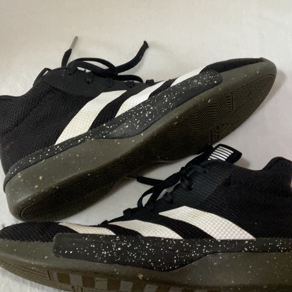 Adidas Black and White Athletic Shoes with Mesh Upper - Picture 8 of 8